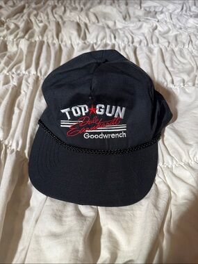 Vintage OTTO Black Top Gun Dale Earnhardt Goodwrench Embroidered Hat